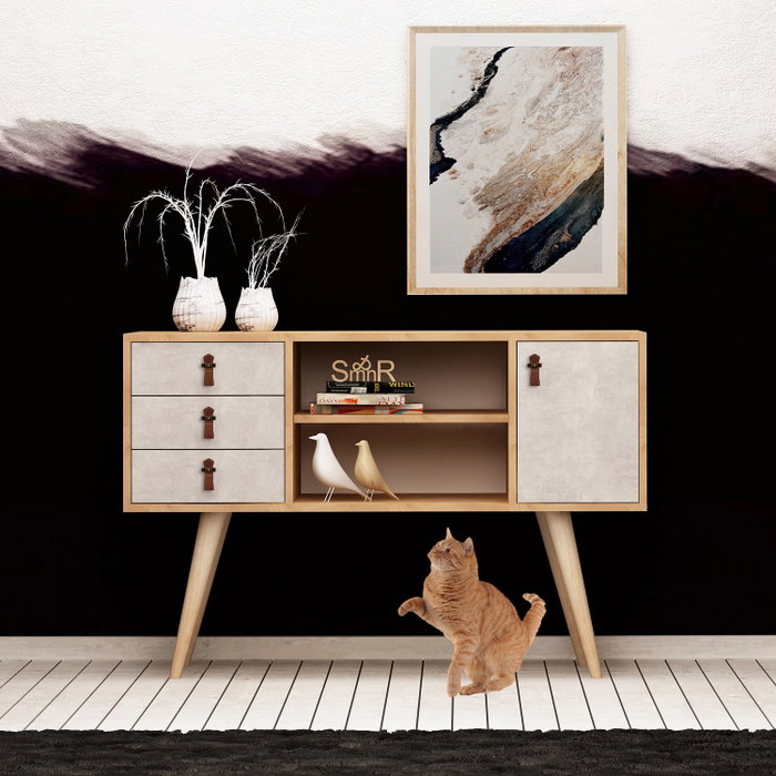 Hanah Home İndira Consola Roble y Blanco